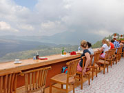 Terrace seats overlooking the stunning view