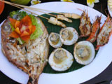 Fish, prawn, oyster & squid
