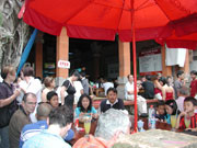 Crowd at lunch time