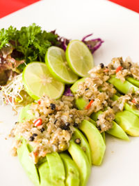 Seafood avocado salad