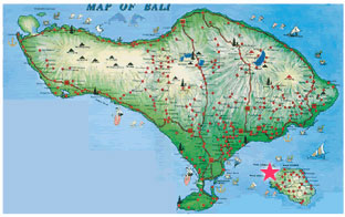 Lembongan Island地図