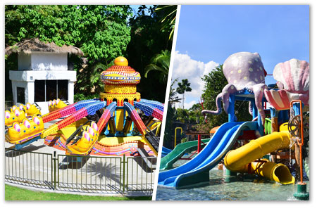 Play at fun zone and water zone