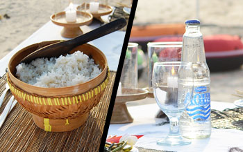 rice and water