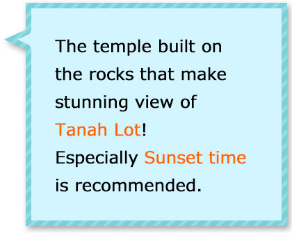The temple build on the rocks that makes photogenic sight during sunsets!
