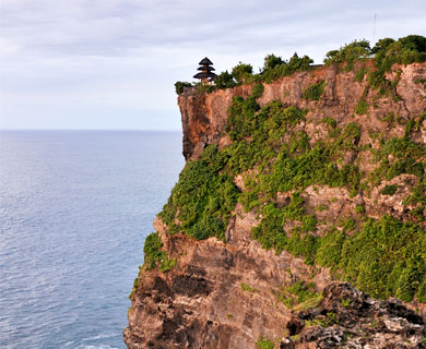Bali Uluwatu temple on the edge of cliff