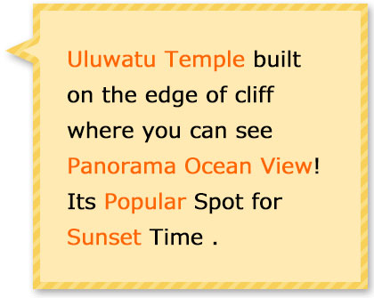 Popular sightseeing spot Uluwatu is one of the best spot for sunset time