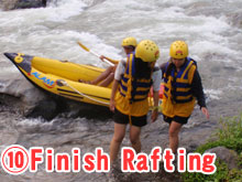 Rafting finish point