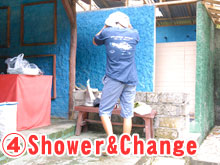 shower & change