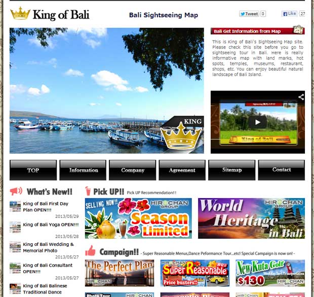 King of Bali Sightseeing Map OPEN!!!