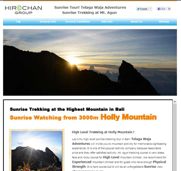 HIRO-Chan Group Sunrise Trekking Mt.Agun
