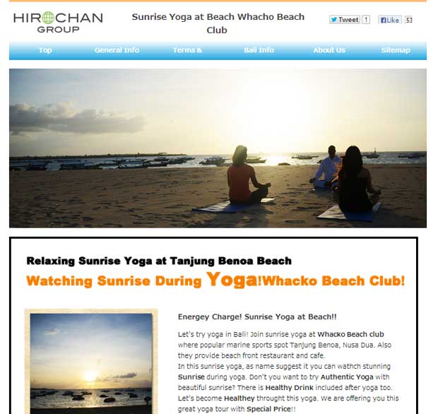 HIRO-Chan Group Sunrise Yoga Whacko Beach Club OPEN!!
