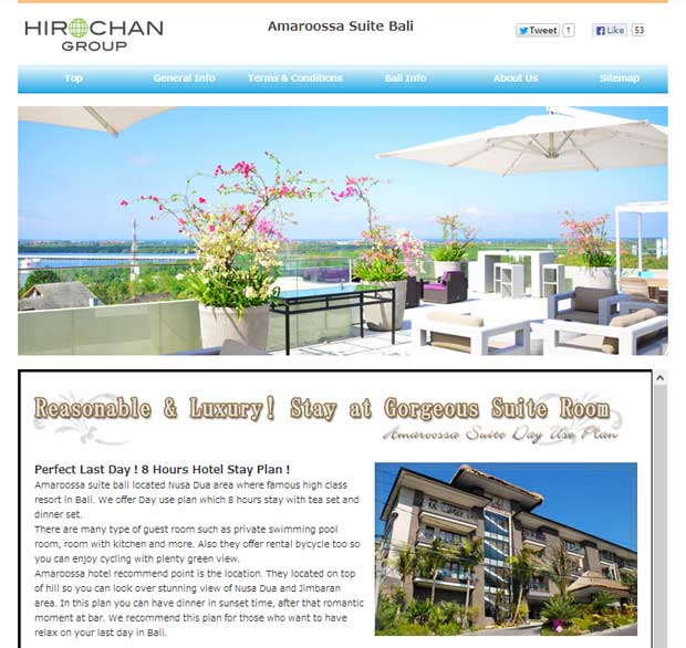 HIRO-Chan Group Amaroossa Suite Bali OPEN!!!
