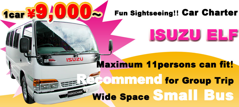 Bali Convenience Sightseeing！Car Charter！Isuzu ELF 1 car \9,000～！Maximum 11 persons！Recommend for group trip！